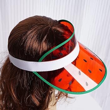 Amazon | サンバイザー 帽子 UV スポーツ スイカ柄 キャップ